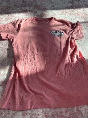 Ron Jon Pink Short Sleeve Kids Tee with Chest Logo
